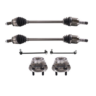 TRQ® - Front Driver and Passenger Side Axle Shaft and Suspension Kit