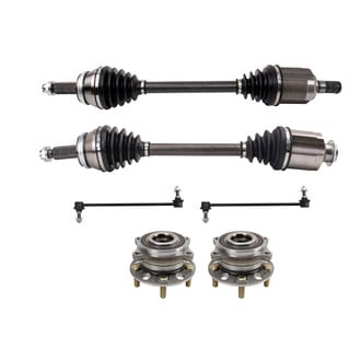 TRQ® - Front Driver and Passenger Side Axle Shaft and Suspension Kit