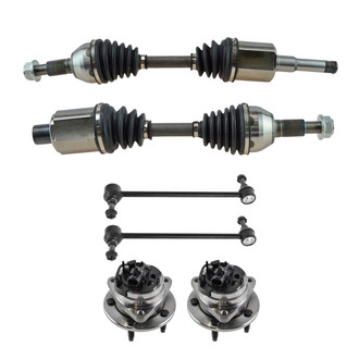 TRQ® - Front Driver and Passenger Side Axle Shaft and Suspension Kit