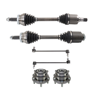 TRQ® - Front Driver and Passenger Side Axle Shaft and Suspension Kit
