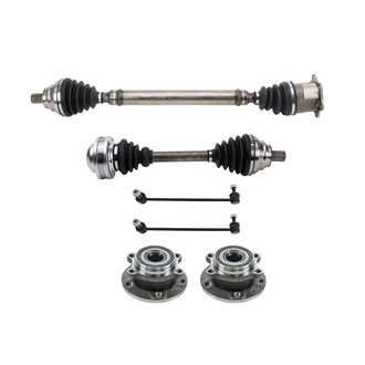 TRQ® - Front Driver and Passenger Side Axle Shaft and Suspension Kit