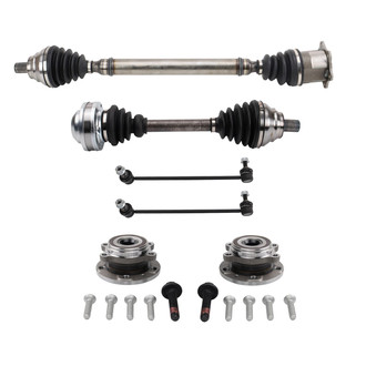 TRQ® - Front Driver and Passenger Side Axle Shaft and Suspension Kit