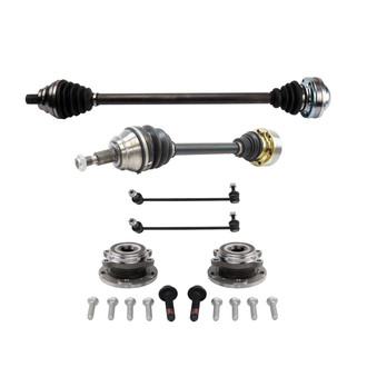 TRQ® - Front Driver and Passenger Side Axle Shaft and Suspension Kit