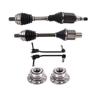 TRQ® - Front Driver and Passenger Side Axle Shaft and Suspension Kit