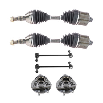 TRQ® - Front Driver and Passenger Side Axle Shaft and Suspension Kit