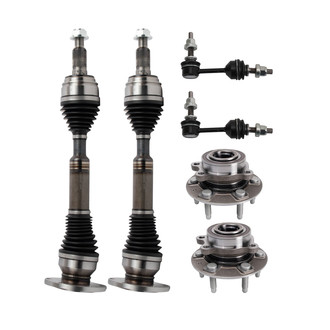 TRQ® - Front Driver and Passenger Side Axle Shaft and Suspension Kit
