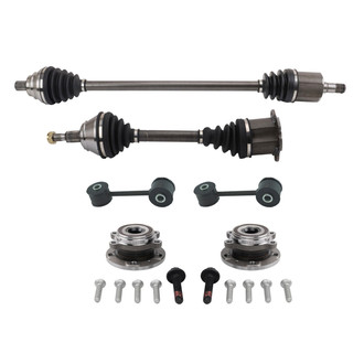 TRQ® - Front Driver and Passenger Side Axle Shaft and Suspension Kit