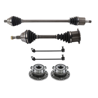 TRQ® - Front Driver and Passenger Side Axle Shaft and Suspension Kit