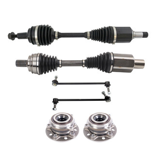 TRQ® - Front Driver and Passenger Side Axle Shaft and Suspension Kit