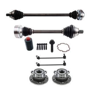 TRQ® - Front Driver and Passenger Side Axle Shaft and Suspension Kit