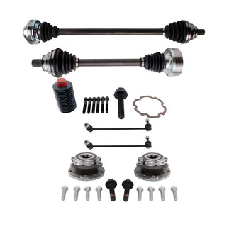 TRQ® - Front Driver and Passenger Side Axle Shaft and Suspension Kit