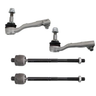 TRQ® - Front Driver and Passenger Side Inner and Outer Steering Tie Rod End Kit