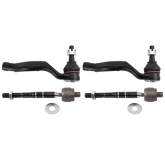TRQ® - Front Driver and Passenger Side Inner and Outer Steering Tie Rod End Kit