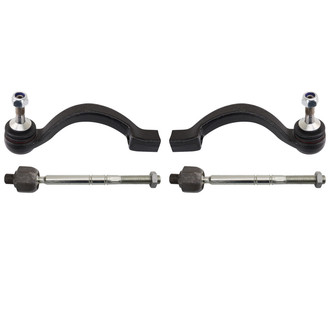TRQ® - Front Driver and Passenger Side Inner and Outer Steering Tie Rod End Kit