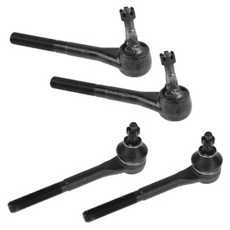 TRQ® - Front Driver and Passenger Side Inner and Outer Steering Tie Rod End Kit