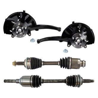 TRQ® PSA27217 - Front Axle Shaft and Suspension Kit