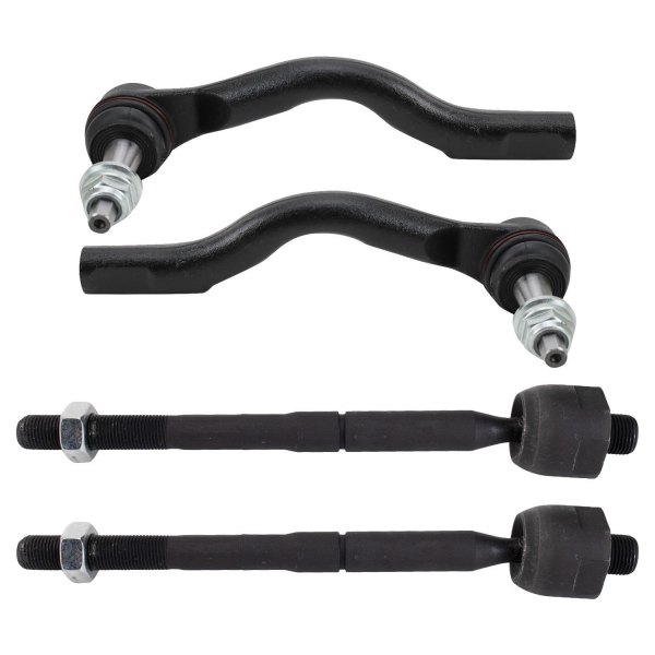 TRQ® - Front Driver and Passenger Side Inner and Outer Steering Tie Rod End Kit