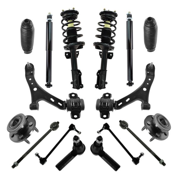 TRQ® - Front and Rear Shock Absorber and Suspension Kit