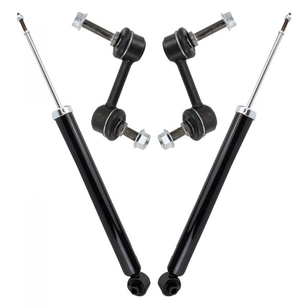 TRQ® - Rear Driver and Passenger Side Shock Absorber and Suspension Kit