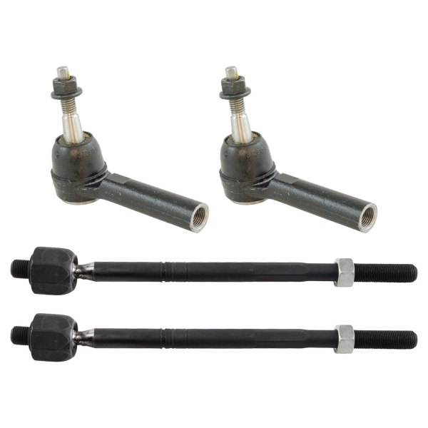 TRQ® - Front Driver and Passenger Side Inner and Outer Steering Tie Rod End Kit