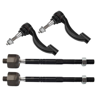 TRQ® - Front Driver and Passenger Side Inner and Outer Steering Tie Rod End Kit
