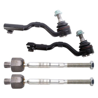 TRQ® - Front Driver and Passenger Side Inner and Outer Steering Tie Rod End Kit