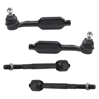 TRQ® - Front Driver and Passenger Side Inner and Outer Steering Tie Rod End Kit