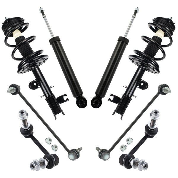 TRQ® - Front and Rear Shock Absorber and Suspension Kit