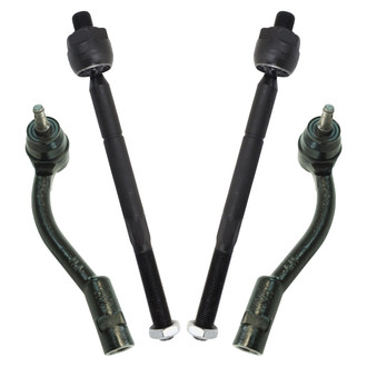 TRQ® - Front Inner and Outer Steering Tie Rod End Kit