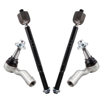 TRQ® - Front Driver and Passenger Side Inner and Outer Steering Tie Rod End Kit