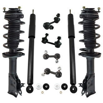 TRQ® - Front and Rear Shock Absorber and Suspension Kit