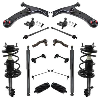 TRQ® - Front and Rear Steering Tie Rods and Suspension Kit