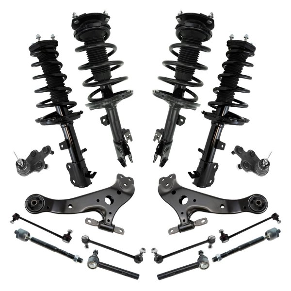 TRQ® - Front and Rear Control Arm and Suspension Kit