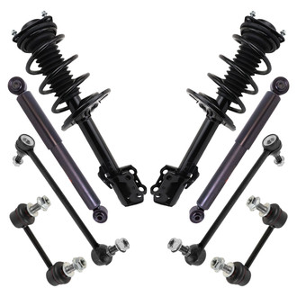 TRQ® - Front and Rear Shock Absorber and Suspension Kit