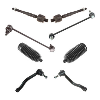TRQ® - Front Steering Tie Rods and Suspension Kit