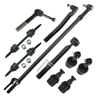 TRQ® - Front Steering Tie Rods and Suspension Kit