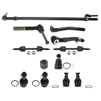 TRQ® - Front Steering Tie Rods and Suspension Kit