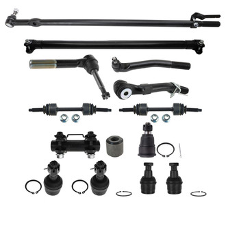 TRQ® - Front Steering Tie Rods and Suspension Kit