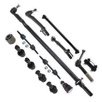 TRQ® - Front Steering Tie Rods and Suspension Kit
