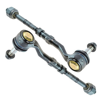 TRQ® - Front Driver and Passenger Side Inner and Outer Steering Tie Rod End Kit