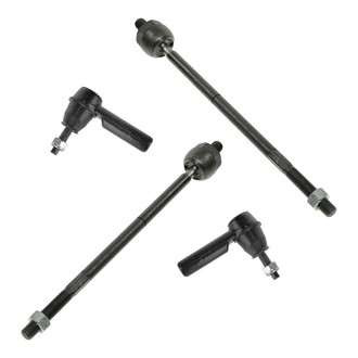 TRQ® - Front Driver and Passenger Side Inner and Outer Steering Tie Rod End Kit