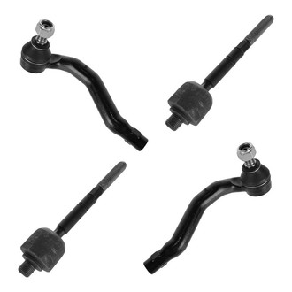 TRQ® - Front Driver and Passenger Side Inner and Outer Steering Tie Rod End Kit