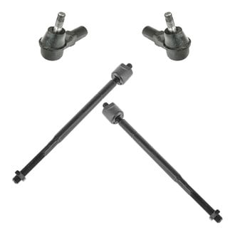 TRQ® - Front Driver and Passenger Side Steering Tie Rod End Kit