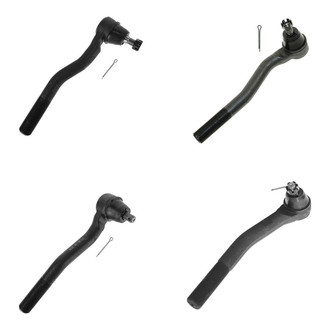 TRQ® - Front Driver and Passenger Side Inner and Outer Steering Tie Rod End Kit