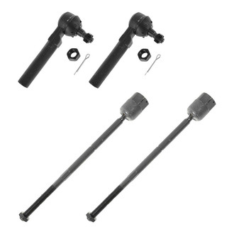 TRQ® - Front Driver and Passenger Side Inner and Outer Steering Tie Rod End Kit