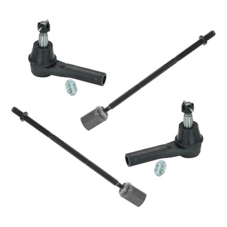 TRQ® - Front Driver and Passenger Side Steering Tie Rod End Kit