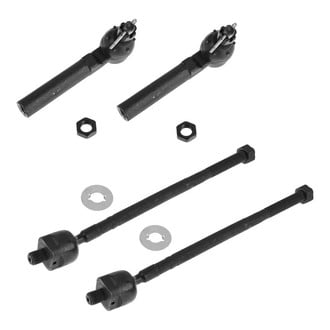TRQ® - Front Driver and Passenger Side Inner and Outer Steering Tie Rod End Kit