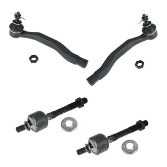 TRQ® - Front Driver and Passenger Side Inner and Outer Steering Tie Rod End Kit