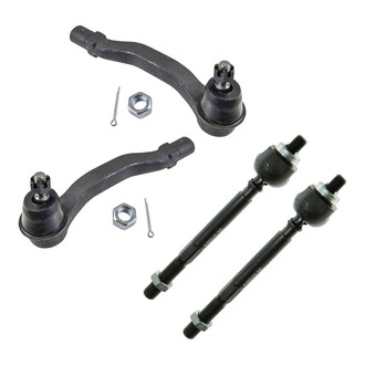 TRQ® - Front Driver and Passenger Side Inner and Outer Steering Tie Rod End Kit