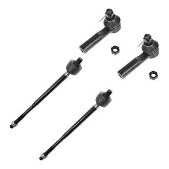 TRQ® - Front Driver and Passenger Side Inner and Outer Steering Tie Rod End Kit